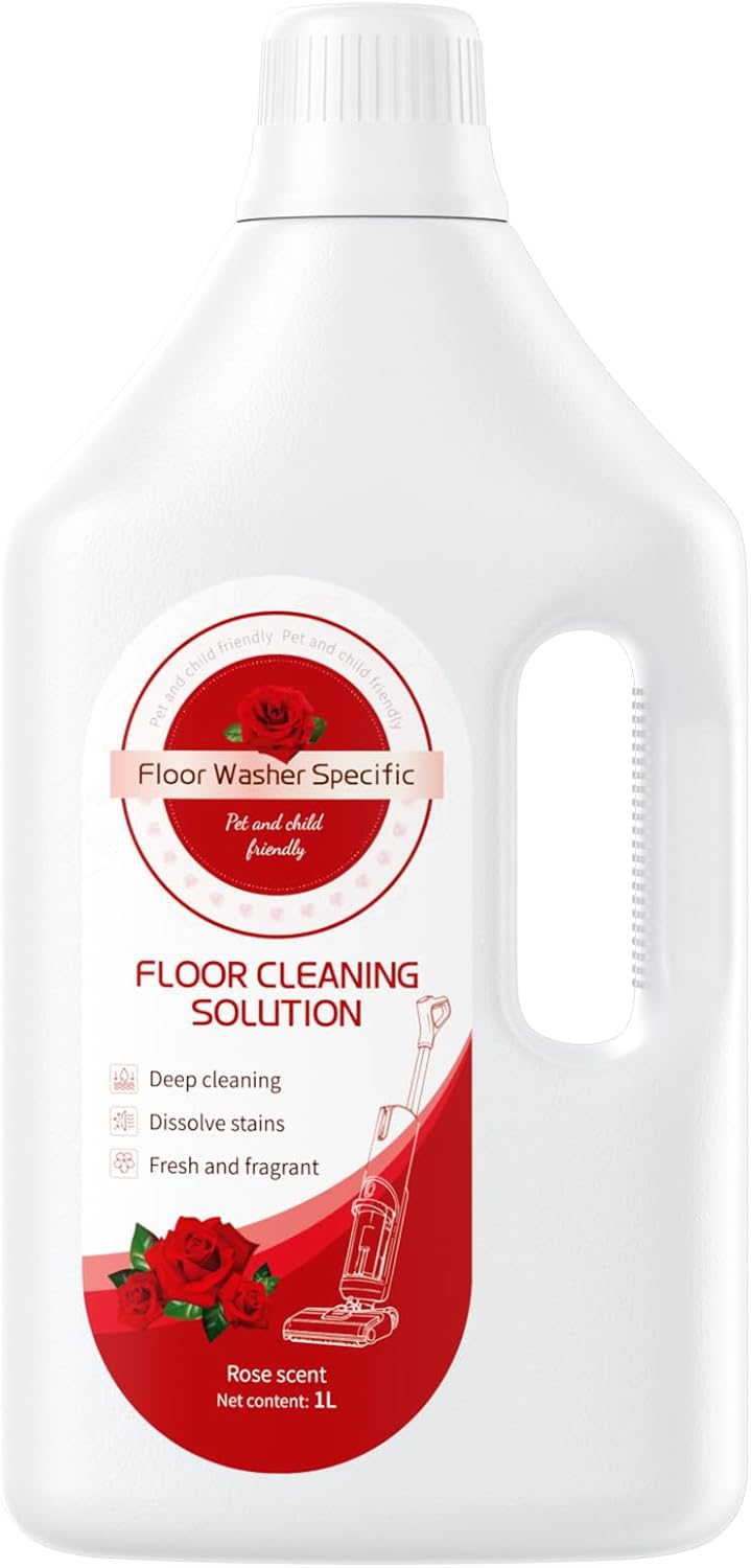 Floor Cleaning Solution Compatible With Tineco/Bissell/Dreame And Shark, Fragrance Deodorization, Deep Cleans for Multiple Hard Floors, Suitable With Cordless Wet/Dry (【Rose】, 2.51 Liter)