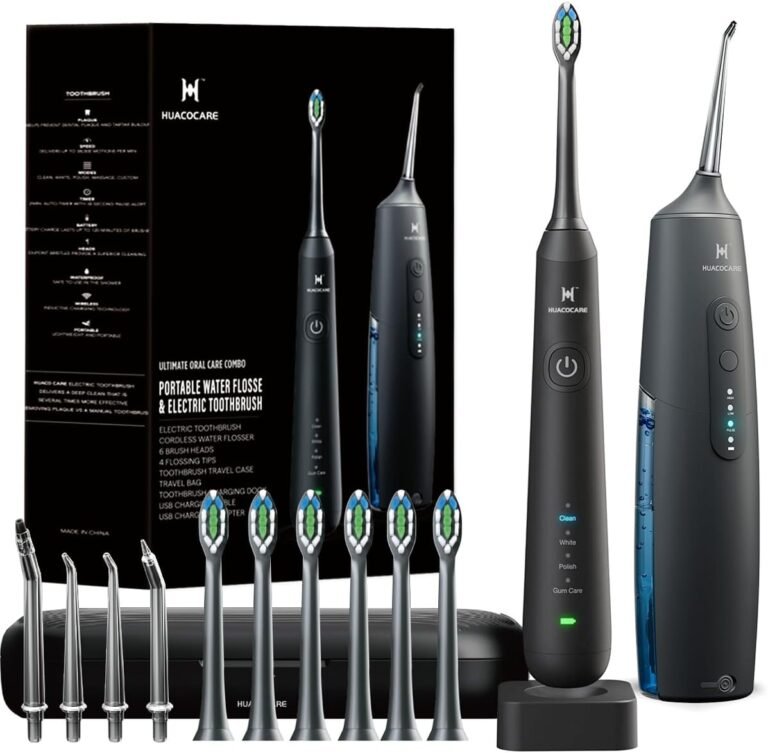 2-1 Oral Clean Kit- Water Dental flosser & Electric Toothbrush Combo- Brushing & Flossing- for Teeth Cleaning and Gum Health (Black) 2-1 Oral Clean Kit- Water Dental flosser & Electric Toothbrush Combo- Brushing & Flossing- for Teeth Cleaning and Gum Health (Black)