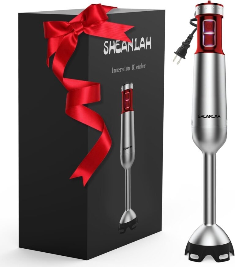 Powerful Immersion Blender handheld, 2026 New Update Hand Blender, Scratch-Resistant Corded Hand Mixer with Heavy-Duty Copper Brushless Motor and Gift Box Red Powerful Immersion Blender handheld, 2026 New Update Hand Blender, Scratch-Resistant Corded Hand Mixer with Heavy-Duty Copper Brushless Motor and Gift Box Red