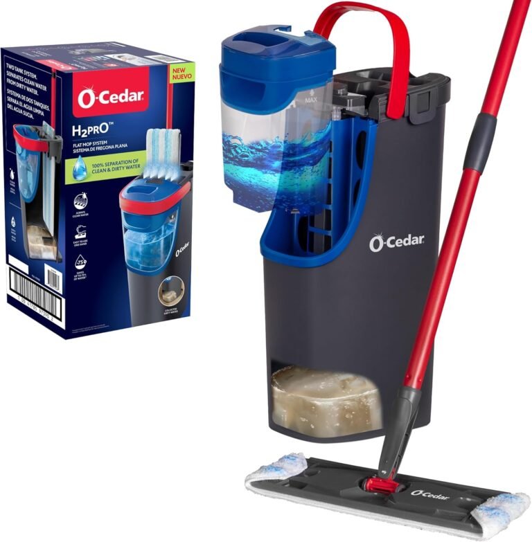 O-Cedar H2prO Flat Mop System | Quick Cleaning Tool | Clean with Water | Machine Washable Reusable Microfiber Mop Pad | Safe on Wood Floors, Vinyl, Tile, Baseboards, Walls O-Cedar H2prO Flat Mop System | Quick Cleaning Tool | Clean with Water | Machine Washable Reusable Microfiber Mop Pad | Safe on Wood Floors, Vinyl, Tile, Baseboards, Walls