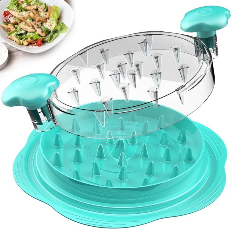 SURETIVIAN Chicken Shredder Large Chicken Breast Shredder Tool Twist with Brush&Fork, Visible Meat Shredder Machine, Anti-Slip Strip, Ergonomic Handle, BPA Free, Pork Beef Chicken(Mint Green) SURETIVIAN Chicken Shredder Large Chicken Breast Shredder Tool Twist with Brush&Fork, Visible Meat Shredder Machine, Anti-Slip Strip, Ergonomic Handle, BPA Free, Pork Beef Chicken(Mint Green)