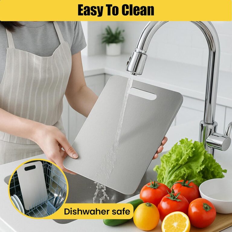 Titanium Cutting Board Set of 3, 100% Pure Titanium Chopping Board for Kitchen, Hygiene & Durability Double Sided Cutting Board, Non toxic 3Pcs Chopping Board, Dishwasher Safe (S+M+L)