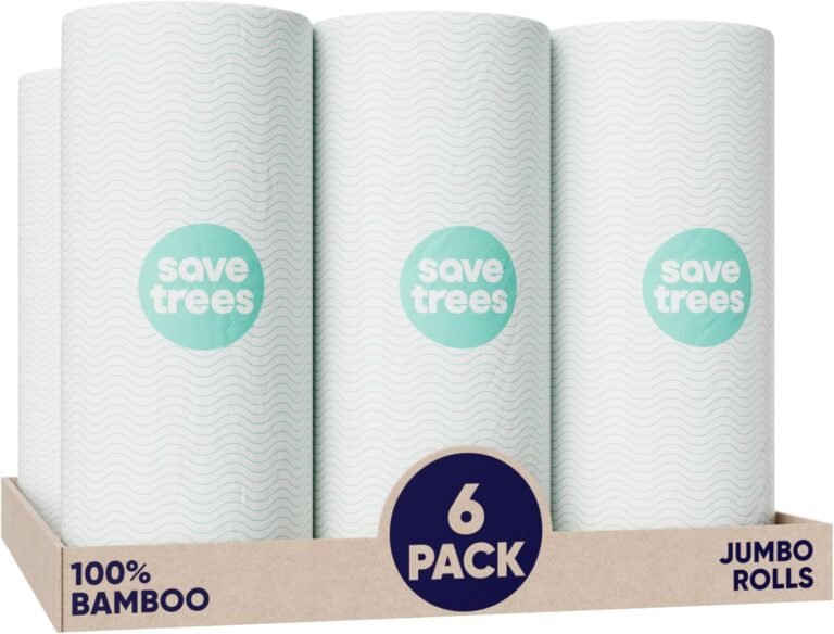 Save Trees Bamboo Paper Towels 6pk – 750 Sheets Paper Towels Rolls Ultra Absorbent & Durable Eco-Friendly – FSC-Certified, totally Plastic-Free, and Vegan Save Trees Bamboo Paper Towels 6pk – 750 Sheets Paper Towels Rolls Ultra Absorbent & Durable Eco-Friendly – FSC-Certified, totally Plastic-Free, and Vegan