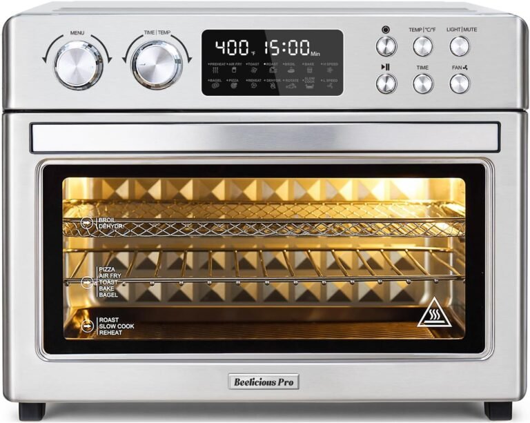 28QT Air Fryer Toaster Oven Combo, Large 12-in-1 Convection Countertop Oven with 3-Layer Cooking, Rotisserie for Chicken, 6 Heating Tubes, Fast Preheat, Fit 11″ Pizza, All Accessories, Stainless Steel 28QT Air Fryer Toaster Oven Combo, Large 12-in-1 Convection Countertop Oven with 3-Layer Cooking, Rotisserie for Chicken, 6 Heating Tubes, Fast Preheat, Fit 11″ Pizza, All Accessories, Stainless Steel
