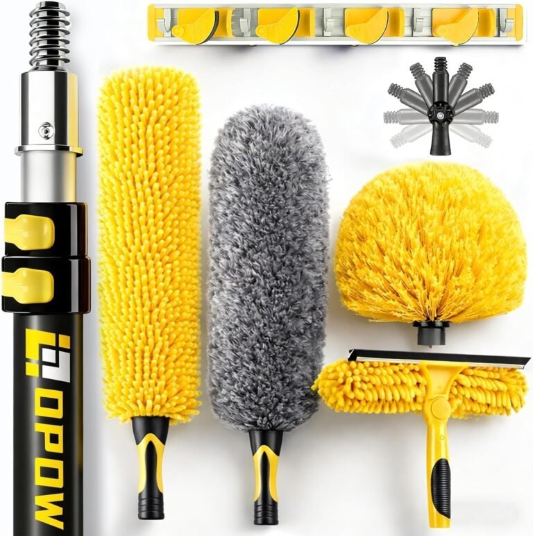 20 Foot High Ceiling Duster Kits with 5-12ft Heavy Duty Extension Pole, High Reach Duster for Cleaning,Microfiber Feather Duster,Cobweb Duster,Ceiling Fan Duster,Window Squeegee & Cleaner 20 Foot High Ceiling Duster Kits with 5-12ft Heavy Duty Extension Pole, High Reach Duster for Cleaning,Microfiber Feather Duster,Cobweb Duster,Ceiling Fan Duster,Window Squeegee & Cleaner