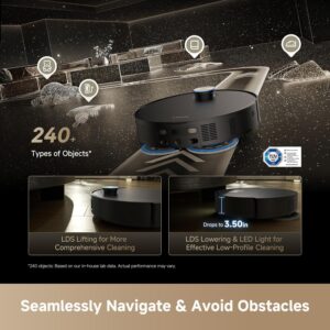 DREAME Matrix10 Ultra Robot Vacuum and Mop, Multi-Mop Switching, 3.14inch Obstacle Clearing, 30,000Pa Suction, Self Empty&Refill, Self-Cleaning, 100% Detangling, 240+ Obstacle Avoidance, Voice Control